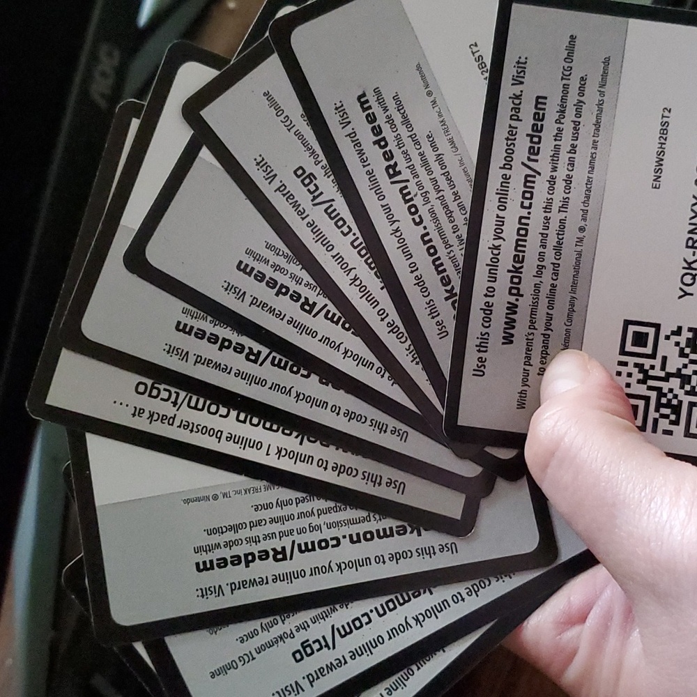 Lot of Pokémon online codes (various dates) *unsure if used*